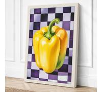 Bell Pepper Study Modern Canvas Wall Art Print 30x20 Inch (76 x 51 cm)