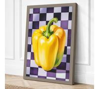 Bell Pepper Study Modern Canvas Wall Art Print 30x20 Inch (76 x 51 cm)