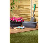 Bell Pot 47cm Rectangular Recycled Plastic Trough Wham Grey One Size