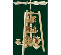 Bell Pyramid Birth of Christ Natural Folk Art NEW Erzgebirge 15918