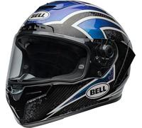 Bell Race Star DLX Flex Xenon Helmet, black-blue-silver, size M for Men