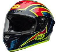 Bell Race Star DLX Flex Xenon Helmet, black-red-yellow, size L for Men