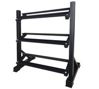 Bell Rack 3 Layers, Dumbbell Rack Heavy Duty Strength Training Equipment, Weight Plate Tree Stand with Anti-slip Rubber Cap