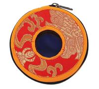 Bell Ring Set Handheld Bell Temple Bell Bag Tingsha Cymbals Carrying Case Home Nepal Bell Case Tingsha Cymbals Supplies Belly Dancing Cymbals Cover Dance Tibetan Buddhist Supplies