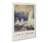 Bell Rock Lighthouse By Joseph Mallord William Turner Canvas Print | Gallery Wrapped 30mm Frame Wall Art | 20x14 inches | Ready to Hang | Coastal Seascape Picture | Living Room Bedroom Lounge Office