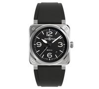 Bell & Ross BR 03 Steel & Black Rubber Strap Watch