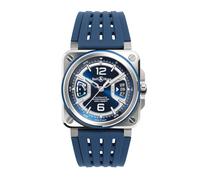 Bell & Ross BR-X3 41mm Blue Dial Black Titanium & Rubber Strap Watch