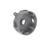 BELL Round Weatherproof Box, Five 1/2 or 3/4 in. Threaded Outlets, Gray