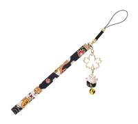 Bell Sakura Phone Lanyard Cute Daisy Flower Cat Bell Cell Phone Hang Rope Charm Pendant Phone Strap Lanyards