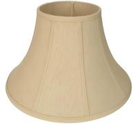 Bell-Shaped Faux Silk Lamp Shade Cream Easy Fit Table & Floor Lamp Light Shade (18 Inch)