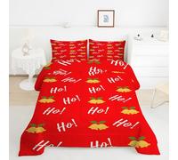 Bell Super King Duvet Christmas Super King Quilt 7.5 Tog Lightweight Soft Comforter Set, All Seasons Reversible Coverless Microfiber Duvet with 2 Pillowcases Machine WashableY420