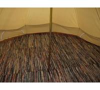 Bell Tent Boutique Chindi 4m Half Moon Mat Bell Tent Rag Rug - Hand Loomed Recycled Cotton - Fits 4m ZIG Tents