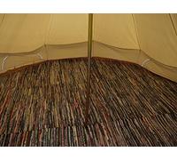 Bell Tent Boutique Chindi 5m Half Moon Mat Bell Tent Rag Rug - Hand Loomed Recycled Cotton - Fits 5m ZIG Tents