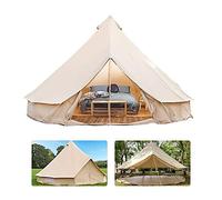 Bell Tent Indian Tent Diameter /4M/5M/6M Cotton Canvas Large Family Tents 4 Season Outdoors Yurt Bell Tent Glamping for Camping