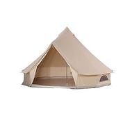 Bell Tent Outdoor glamping Canvas Tent Waterproof Windproof Cotton Canvas with Stove Jack 4 windows Family Camping Hiking Traveling Backpacking for All Seasons