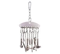 Bell Toy for Birds, Bird Cage Toy for Chewing Hand Tools Toy - Feeding Bird Game, Interactive Puzzle Game Boredom Relief for Lovebirds Finches Cockatoos