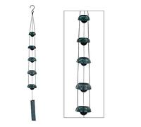 Bell Wind Chimes, Temple Wind Bell, Red Copper Wind Chimes with 5 Bells, Feng Shui Wind Chime for Home Yard Outdoor Decoration, A Great Memorial Wind Chime for Someone Who Loves Peace
