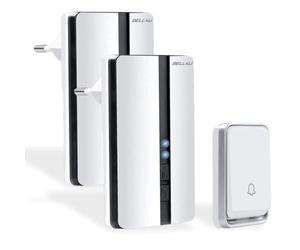 Bell4U Wireless Bell Set, Battery-Free, 1 Transmitter, 2 Receivers