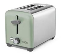 BELLA 2 Slice Toaster, Quick & Even Results Every Time, Wide Slots Fit Any Size Bread Like Bagels or Texas Toast, Drop-Down Crumb Tray for Easy Clean Up, Stainless Steel and Sage