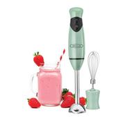 BELLA 2-Speed Hand Immersion Blender with Whisk Attachment, 250 Watt, Sage, Immersion Blender with Dishwasher Safe Whisk & Blending Attachments for Food Prep (17576)