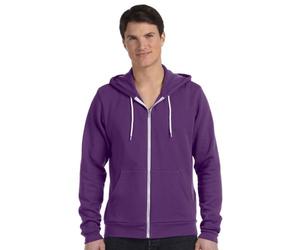 Bella 3739 Unisex Poly-Cotton Fleece Full-Zip Hoodie - Team Purple - S (US)