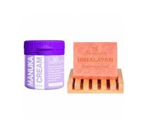 Bella Amore Skin Manuka Cream 60ml & Himalayan Soap Set - Water Based Moisturising Cream with Himalayan Salt Soap - Hydrating Skin Care for Dry & Sensitive Skin