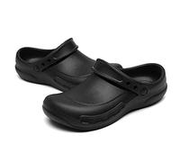 Bella Bays Chef Kitchen Clog for Men Women Slip On Garden Hospital Nurse Clog Mule Work Shoes Wide fit Black UK 10