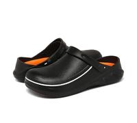 Bella Bays Chef Shoes, Kitchen Shoes, Clogs, Lightweight, Comfortable, Waterproof, Anti Slip, Nurse Garden Safety Work Shoes, 3-10 UK Black