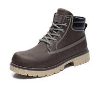 Bella Bays Men's Chukka Boots, Hiking Boots Non Slip Outdoor Boot Waterproof Lightweight Ankle Boots Lace Up Walking Booties Curry 9 UK