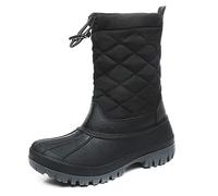 Bella Bays slip on thermal ladies boots muck snow winter boots Waterproof Non Slip women black UK 8