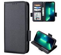 BELLA BEAR CAT S75 Phone Case, Magnetic Flip Leather Wallet Case, Kickstand Case, Shockproof Protective Case for CAT S75-Black