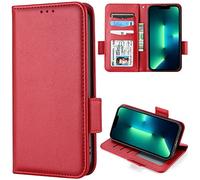 BELLA BEAR Doro 8100/Doro 8200 Phone Case, Magnetic Flip Leather Wallet Case, Kickstand Case, Shockproof Protective Case for Doro 8100/Doro 8200-Red