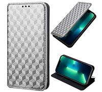 BELLA BEAR Doro 8100/Doro 8200 Phone Case, Magnetic Flip Leather Wallet Case, Kickstand Case, Shockproof Protective Case for Doro 8100/Doro 8200-Silver