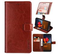 BELLA BEAR For HTC Desire 21 Pro 5G Case [Card Holder] [Kickstand] [Drop Resistance] Leather Flip Wallet Case for HTC Desire 21 Pro 5G(Brown)