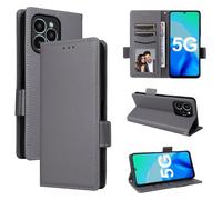 BELLA BEAR Fossibot S1 5G Phone Case, Magnetic Flip Leather Wallet Case, Kickstand Case, Shockproof Protective Case for Fossibot S1 5G-Gray