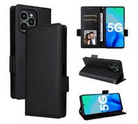 BELLA BEAR Fossibot S1 5G Phone Case, Magnetic Flip Leather Wallet Case, Kickstand Case, Shockproof Protective Case for Fossibot S1 5G-Black