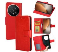 BELLA BEAR Honor Magic 8 Pro Case [Card Holder] [Kickstand] [Wallet Case] Leather Flip Wallet Case for Honor Magic 8 Pro Red