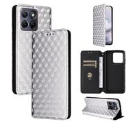 BELLA BEAR MOTO Edge 70 Fusion 5G Phone Case, Wallet with Magnetic, Kickstand Function, Shockproof Protective Case for MOTO Edge 70 Fusion 5G-Silver