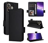 BELLA BEAR OPPO A5 Pro 5G Phone Case, Magnetic Flip Leather Wallet Case, Kickstand Case, Shockproof Protective Case for OPPO A5 Pro 5G-Black