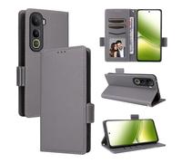 BELLA BEAR Vivo Y400 4G/Y400 5G Phone Case, Magnetic Flip Leather Wallet Case, Kickstand Case, Shockproof Protective Case for Vivo Y400 4G/Y400 5G-Gray