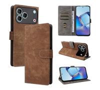 BELLA BEAR ZTE Blade V80 Design/Blade V80 Vita/Nubia V80 Design Case [RFID Blocking] [Card Holder] [Kickstand Function]-Brown