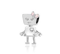 Bella Bot Robot Dangle Charm fits Pandora Charms Bracelets Christmas Birthday Jewellery Gift for Women Daughter Sister Granddaughter