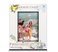 BELLA BUSTA- Amalfi Coast Italy Theme Picture Frame-Adventure, Travel, Wedding, Anniversary Honeymoon, Vacation in Amalfi Coast- UV Print City Symbols Design Set (5x7 VERTICAL)