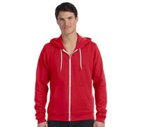 Bella Canvas 3739 Unisex Poly-Cotton Fleece Full-Zip Hoodie Red S