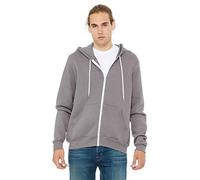 Bella Canvas 3739 Unisex Poly-Cotton Fleece Full-Zip Hoodie Storm L