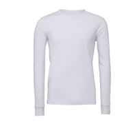 Bella Canvas Long Sleeve Crew Neck T Shirt Mens Airlume Combed Cotton Tops