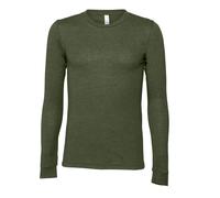Bella Canvas Long Sleeve Crew Neck T Shirt Mens Airlume Combed Cotton Tops