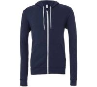 Bella + Canvas Men's Fleece Full Zip Hoodie in Dark Navy | Size: XS Bella + Canvas Dark Navy XS
