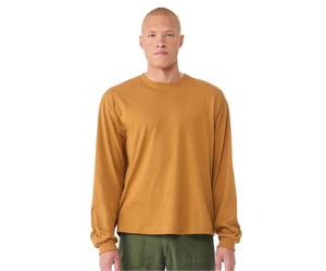 Bella + Canvas Men's Heavyweight Boxy Long-Sleeved T-Shirt in Amber | Size: Medium Bella + Canvas Amber M