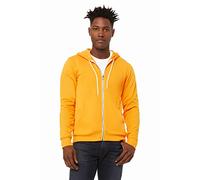 Bella Canvas Unisex Polycotton Fleece Full Zip Hoodie Gold